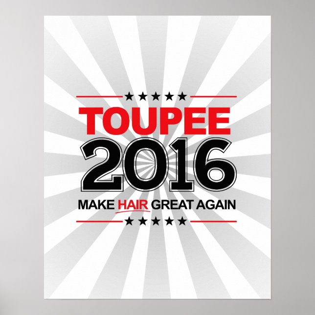 Póster TOUPEE 2016 - Tornar o Excelente do cabelo novamen (Frente)