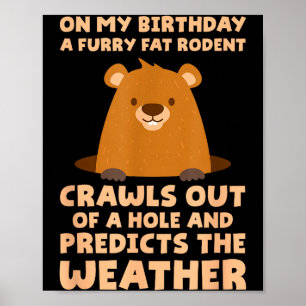 Poster Toupeira Engraçada No Meu Aniversário Um Roedor Go