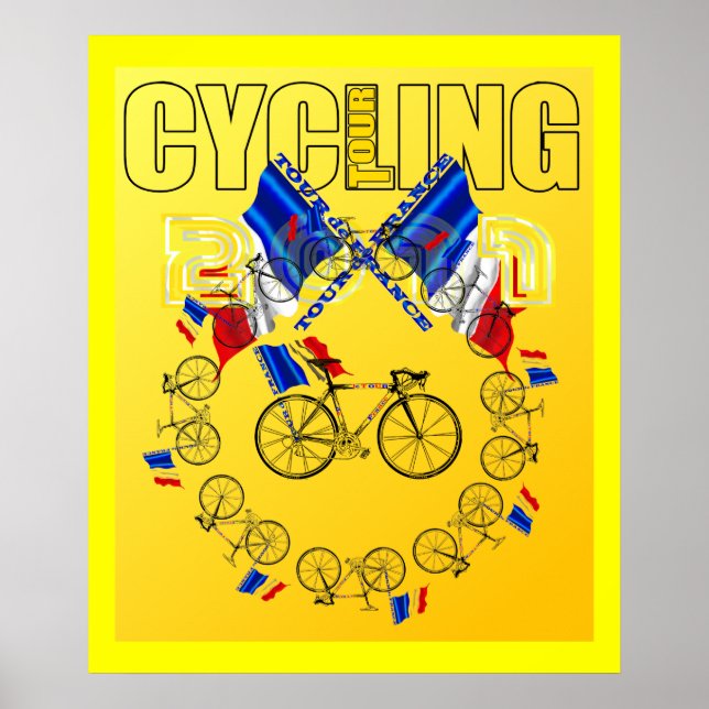 Póster Tour de ciclismo 2011 Tour de France Sports Fan (Frente)