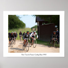 Poster Tour de France 1903 Primeira Corrida Cor Redux