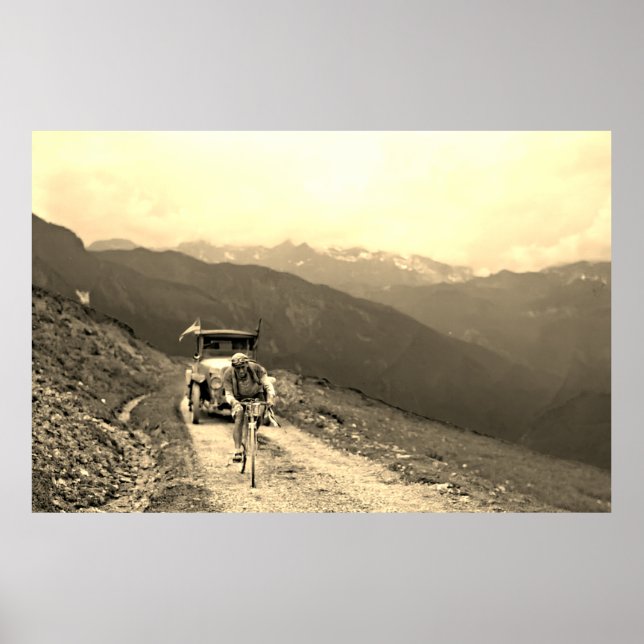 Poster Tour de France 1925 Desconhecido Rider Col d'Aubis (Frente)