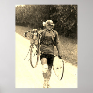 Poster Tour de France 1928 Giusto Cerutti Sepia