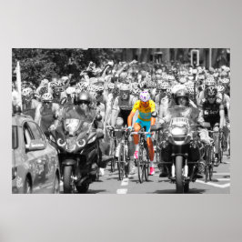Poster Tour de France Yellow Jersey Peloton Cycling Race