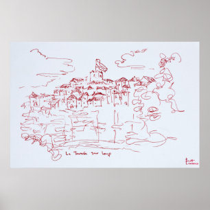Poster Tourettes sur Loup, Provença   Sul da França