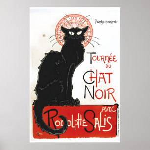 Poster Tournee du Chat Noir 1896 Arte Felina Estilo Vinta