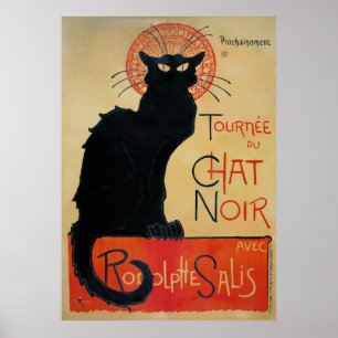 Póster Tournee du Conversa Noir Theophile Steinlen