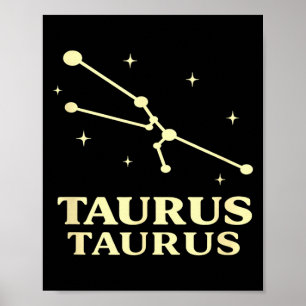 Poster Touro astrologia signo estelar constelação zodíaco