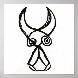 Póster Touro Cubista