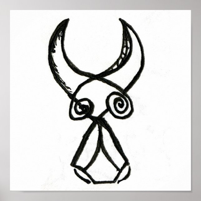Póster Touro Cubista (Frente)