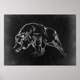 Poster Touro - Desenho Gráfico