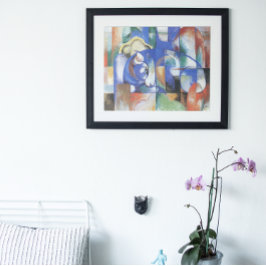 Poster Touro Mentiroso de Franz Marc, Arte Cubista Vintag