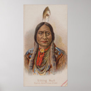 Poster Touro Sentado Chefe Norte-Americano de Lakota