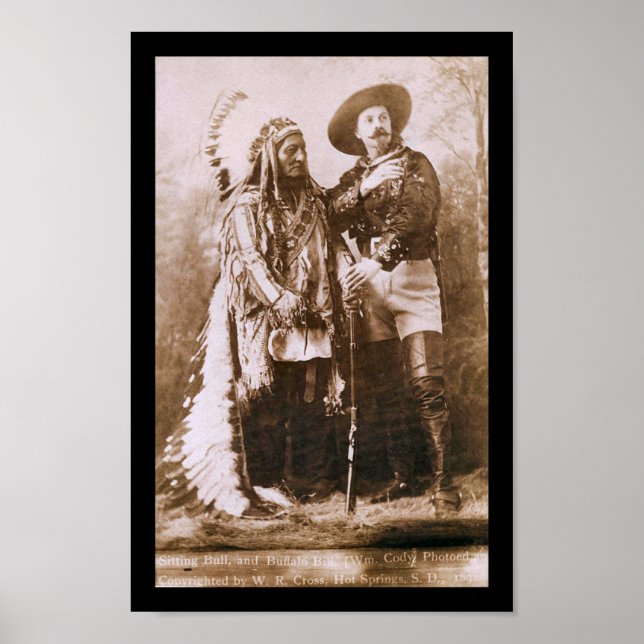 Póster Touro Sentado e Buffalo Bill 1891 (Frente)