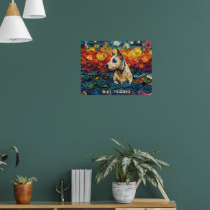 Poster Touro Terrier Paper Quilling Art Dog Retrato