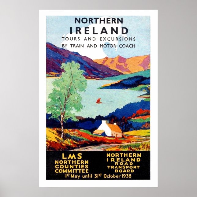 Poster Tours paisagísticos da Irlanda do norte, viagens v (Frente)