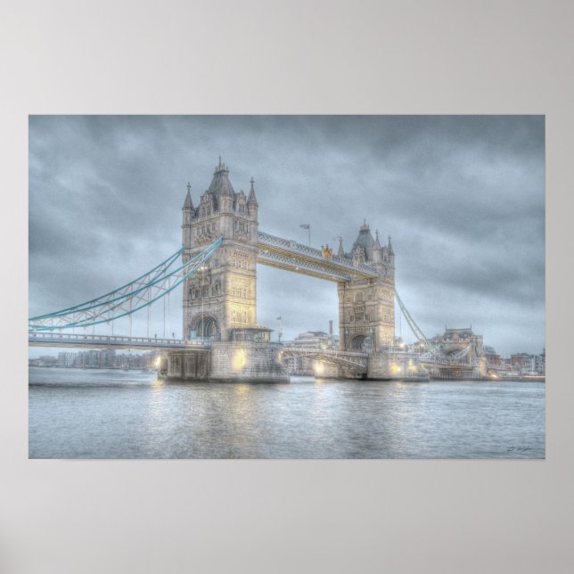 Poster Tower Bridge em Londres (Frente)