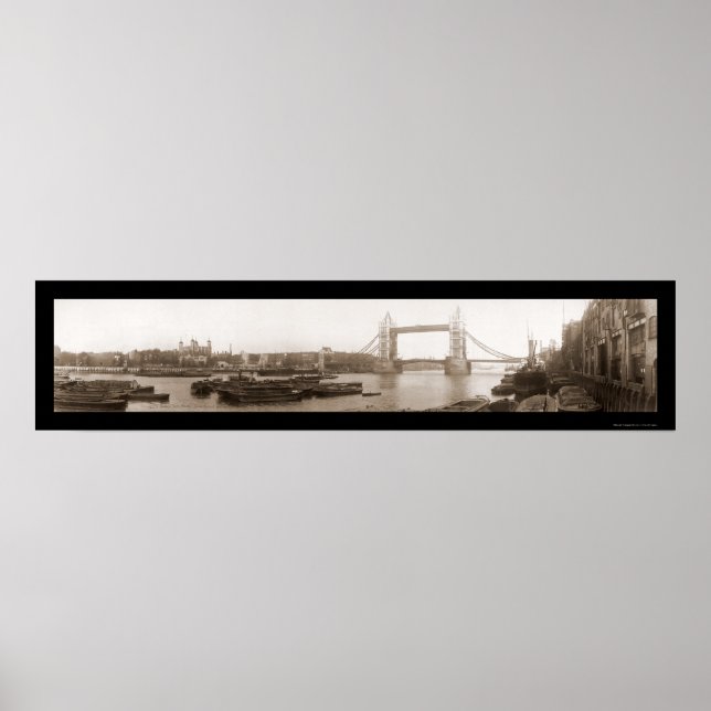 Póster Tower of London Bridge Photo 1909 (Frente)