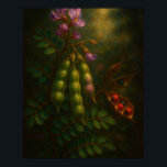 Poster Toxic Elegance: The Rosary Pea Impressionistic Oil<br><div class="desc">The tenth and final masterpiece in the "Toxic Elegance" collection. This high-contrast study features the Rosary Pea (Abrus precatorius), known for its striking red and black seeds and its "nefarious" biological potency. Rendered in a thick impasto oil painting style, the vibrant textures and lighting create a physically alive presence against...</div>