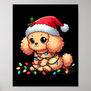 Poster Toy Poodle Noite de Natal Cachorros Engraçado Xmas