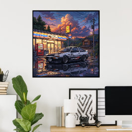 Poster Toyota AE86 Carro de Turismo