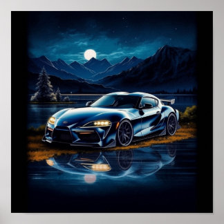 Poster Toyota GR Supra Sports Car 2023