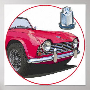 Póster TR4 vermelho
