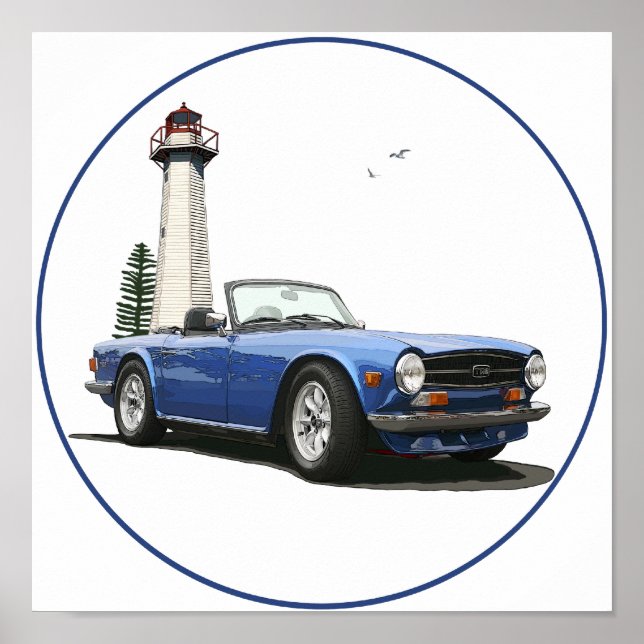 Póster TR6 azul (Frente)