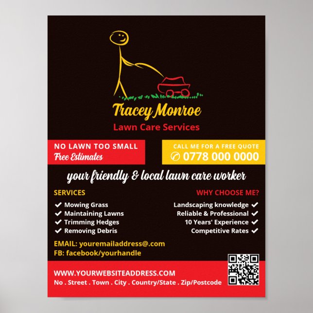 Poster Trabalhador de Cuidados de Leão, Serviços de Cuida (Frente)