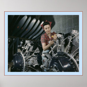 Póster Trabalhador de mulher