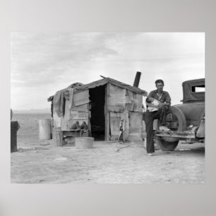 Póster Trabalhador mexicano emigrante: 1937