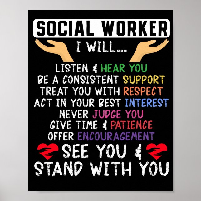 Poster Trabalhador Social Eu... Ouvirei (Frente)