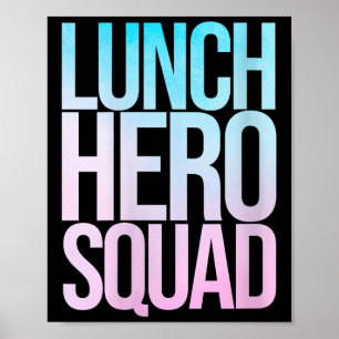 Poster Trabalhadoras de Cafeteria de Almoço da Escola de 