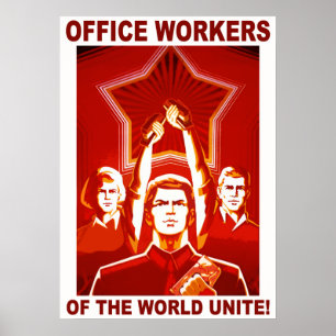 Poster Trabalhadores de escritório