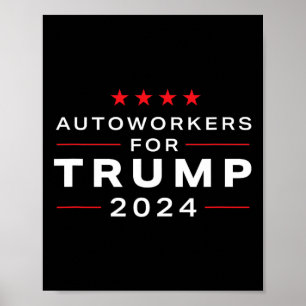 Poster Trabalhadores Para Trump 2024 - Design Trump Union