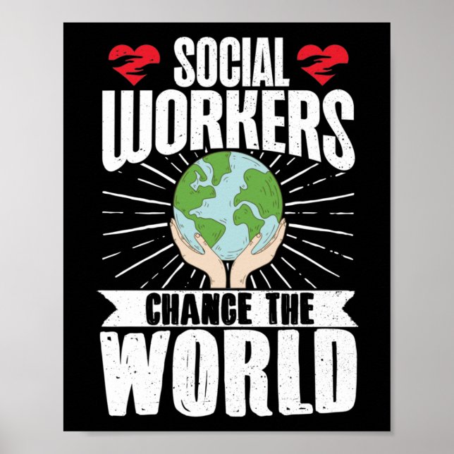 Poster Trabalhadores Sociais Mudam O Mundo (Frente)