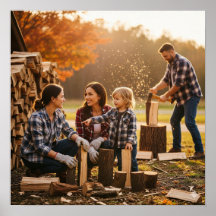 Trabalhando juntos para empilhar madeira