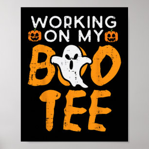Poster Trabalhando No Meu Boo Tee Academia Diversão Yoga