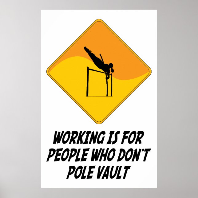 Poster Trabalhar é para Pessoas que não vomitam (Frente)