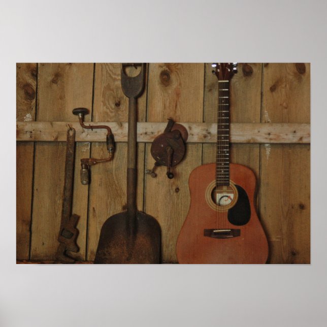 Poster Trabalhar e Tocar Violão (Frente)