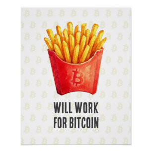 Póster Trabalharei por Bitcoin