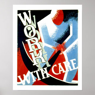 Poster Trabalhe com cuidado