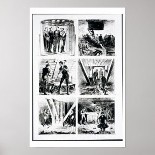 Póster Trabalhe dentro dos caixões, constucting Brooklyn
