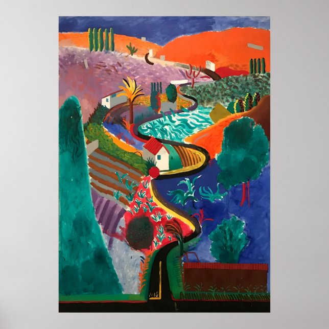 Poster Trabalho artístico de David Hockney (Frente)
