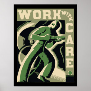 Póster Trabalho com cuidado