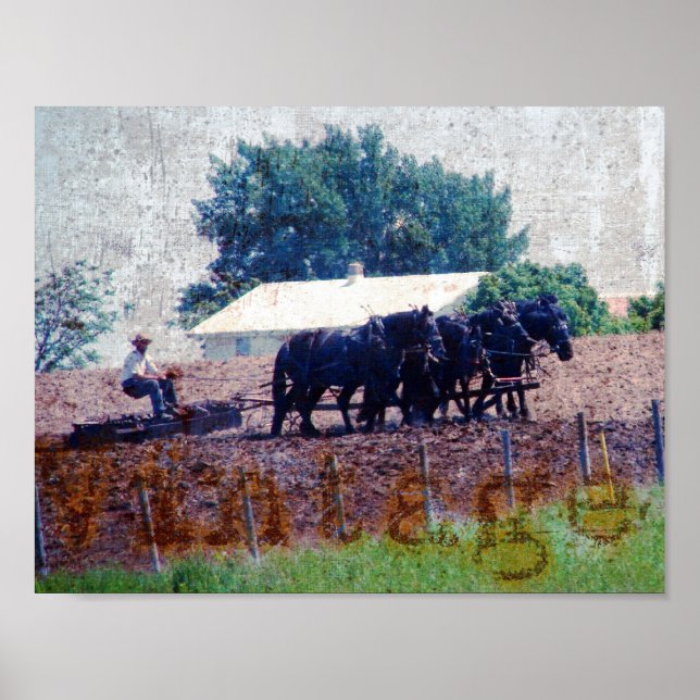 Poster Trabalho da equipe Vintage (Frente)