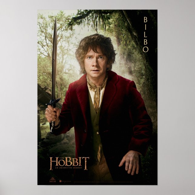 Poster Trabalho de arte da Edição Limitada: BILBO BAGGINS (Frente)
