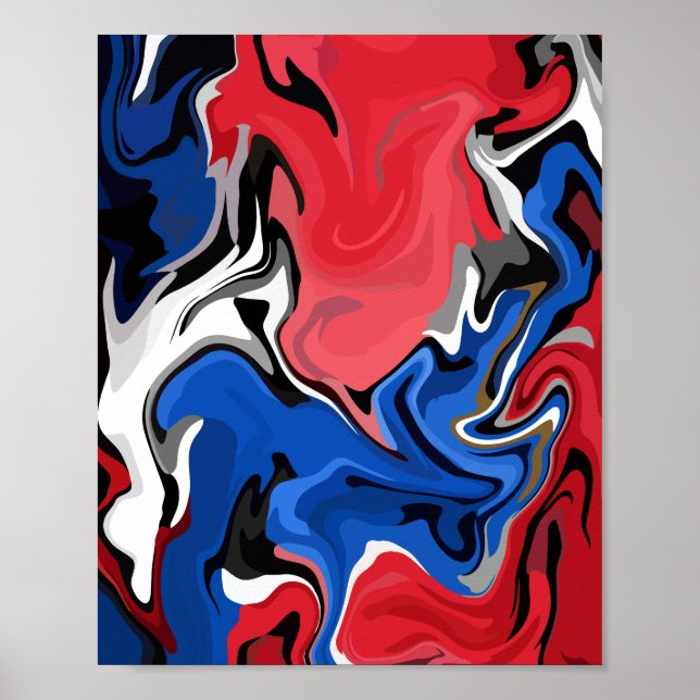 Poster Trabalho de arte de Abstrato dinâmica com cores es (Frente)