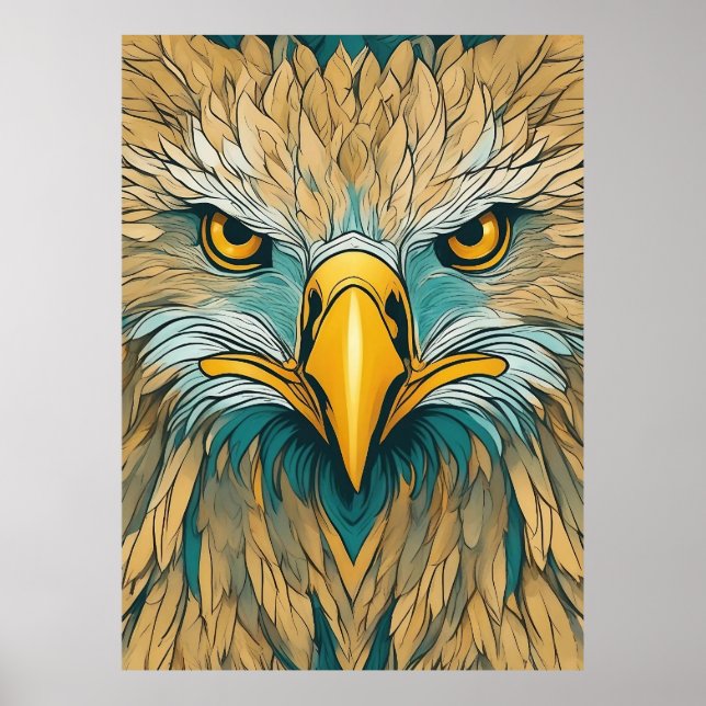 Poster Trabalho de arte de Águia ouro (Frente)