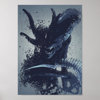 Poster trabalho de arte de alienígena do guerreiro