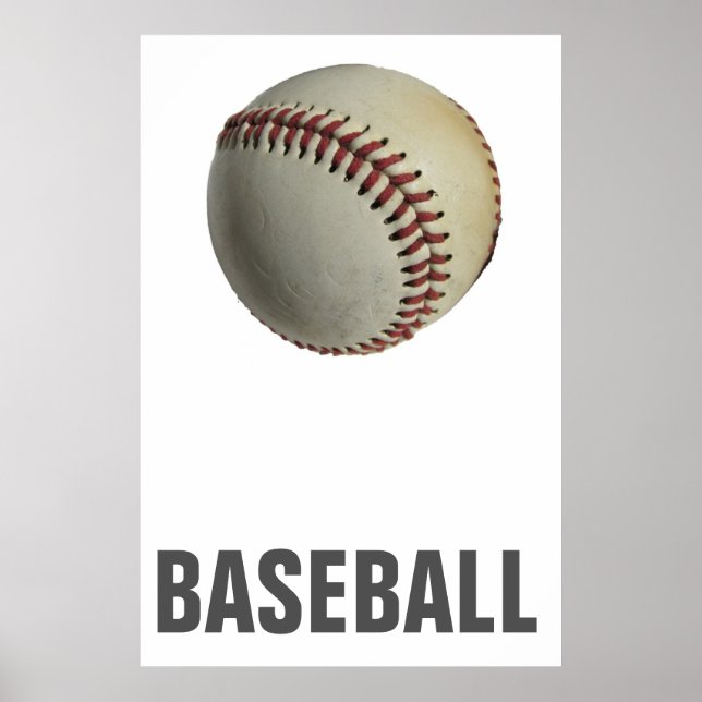 Poster Trabalho de arte de Baseball Único (Frente)